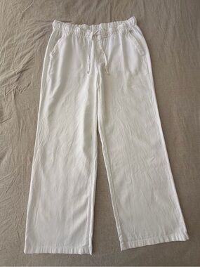 Old Navy White Linen Pants